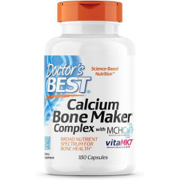 Комплекс для костей с кальцием Doctor's Best Calcium Bone Maker Complex with MCHCal and VitaMK7, 180 Capsules Doctor's Best