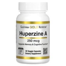 Гуперзин A California Gold Nutrition Huperzine A, 250 mcg, 30 Veggie Capsules California Gold Nutrition