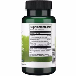 Комплекс куркумы, ашваганды и женьшеня Swanson Full Spectrum Turmeric, Astragalus & Gotu Kola Complex 60 Swanson