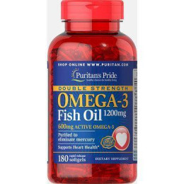 Omega-3 Fish Oil Double Strength 1200 mg 180 Softgels Puritan's Pride