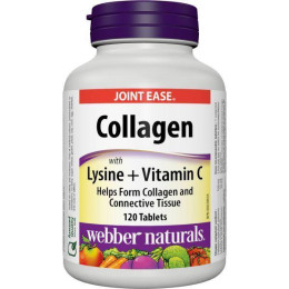 Коллаген + Лизин + Витамин С Webber Naturals Collagen + Lysine + Vit. C 120 tabs Webber Naturals