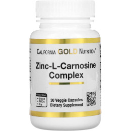 Комплекс цинк-L-карнозина California Gold Nutrition Zinc-L-Carnosine Complex, 30 Veggie Capsules California Gold Nutrition