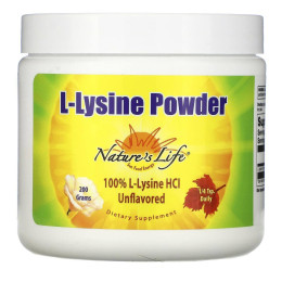 L-лизин L-Lysine Powder 200 g (Unflavored) Nature's Life