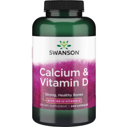 Кальций и витамин D Swanson Calcium & Vitamin D 240 Caps Swanson