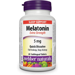 Мелатонін Webber Naturals Melatonin E. S. 5mg 60 tablets Webber Naturals