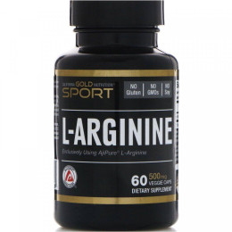 L-аргинин California Gold Nutrition L-Arginine, AjiPure, 500 mg, 60 Veggie Caps California Gold Nutrition