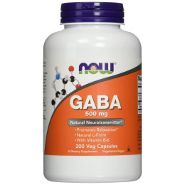 Гамма-аминомасляная кислота NOW Foods Gaba 500 mg 200 caps NOW