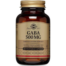 ГАМК Solgar GABA 500 mg 50 veg caps Solgar