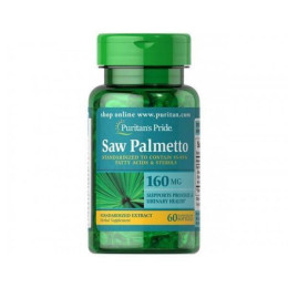 Зі пальметто Saw Palmetto стандартногоized Extact 160 mg 60 softgels Puritan's Pride