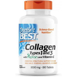 Колаген Doctor's Best Collagen Types 1 and 3 with Peptan 1000 mg 180 Tablets Doctor's s Best