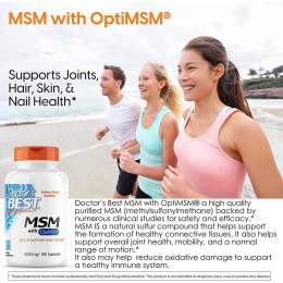 Метилсульфонілметан Doctor's Best MSM with OptiMSM 1,000 mg 180 Capsules Doctor's s Best