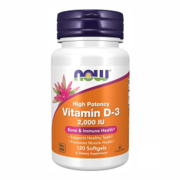 VIT D-3 2000IU - 120 sgels Now Foods