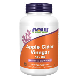 Apple Cider Vinegar 450 mg - 180 vcaps Now Foods