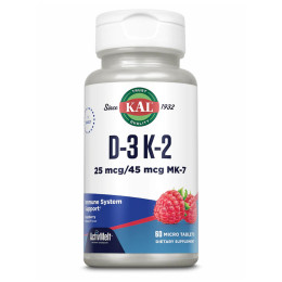 D3 & K2 25mcg - 60 tabs Raspberry KAL