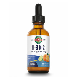 D3 K2 DropIns 125mcg - 2 oz Citrus KAL