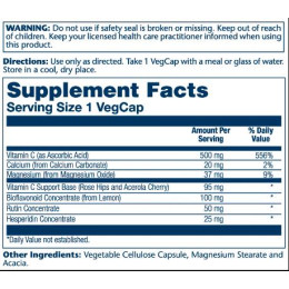 Vitamin C with Bioflavonoid Concentrate 500mg - 100 vcaps Solaray