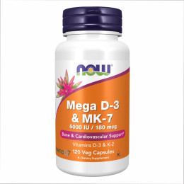 MEGA D-3 & MK-7 - 120 vcaps Now Foods