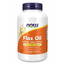 Flax Oil Org 1000mg  - 120 vgels Now Foods