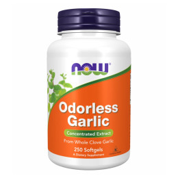 Odorless Garlic Orig - 250 sgels Now Foods