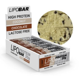 Lipobar - 20x50g Coconut With Chocolate Crisps Lipobar