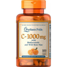 Vitamin C - 1000 mg with Bioflavonoids and Rose Hips - 100tabs Puritans Pride