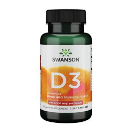 Vitamin D-3 400iu - 250caps (До 03.24) Swanson