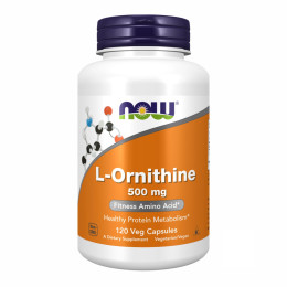 ORNITHINE 500mg - 120 vcaps Now Foods