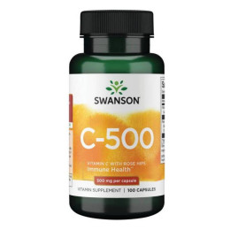 Vitamin C with Rose Hips 500 mg - 100 caps Swanson