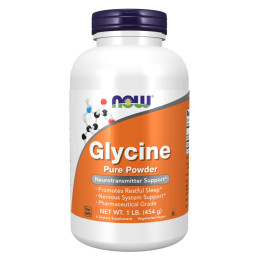 Glycine Pure Powder - 454g (1lb) Now Foods