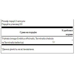 Triphala 500 mg - 100caps Swanson