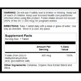 Methyl Folate 400mcg - 90 tabs KAL