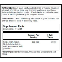 Methyl Folate 800mcg - 90 tabs KAL