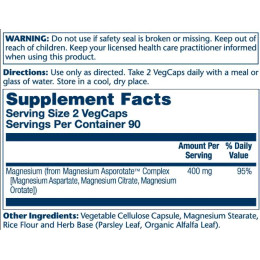 Magnesium Asporotate - 180 vcaps Solaray