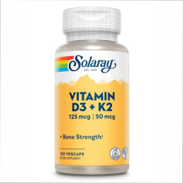 Vitamin D-3 & K-2 - 120 vcaps Solaray