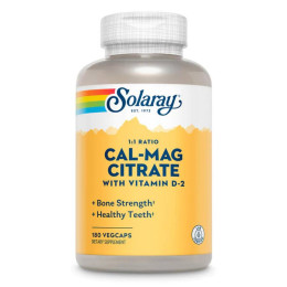 Cal-Mag Citrate - 180 veg caps Solaray