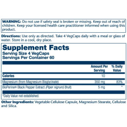 Magnesium Glycinate 350mg - 240 vcaps Solaray