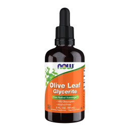 Olive Leaf Glycerite 18% Liquid - 59ml (2oz) Now Foods