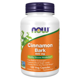 Cinnamon Bark 600mg - 120 vcaps Now Foods