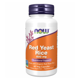 Red Yeast Rice 600mg - 60 vcaps Now Foods