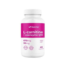 Карнитин Sporter L-carnitine 670мг + CoQ10 30мг 45капс Sporter