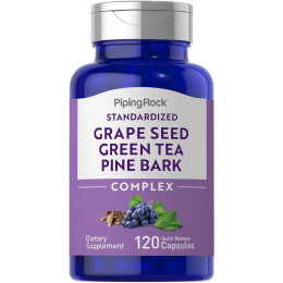 Standardized Grapeseed, Green Tea & Pine Bark Complex, 120 Quick Release Capsules Piping Rock