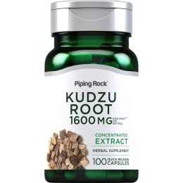 Корень кудзу Piping Rock Kudzu Root, 1600 mg (per serving), 100 Quick Release Capsules Piping Rock