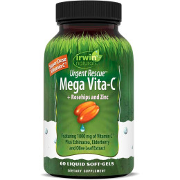 Urgent Rescue, Mega Vita-C + Rosehips and Zinc, 60 Liquid Soft-Gels Irwin Naturals