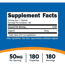 Apigenin, 50 mg, 180 Capsules