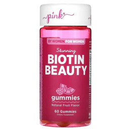 Биотин Pink Biotin Beauty (Natural Fruit), 60 Gummies Pink