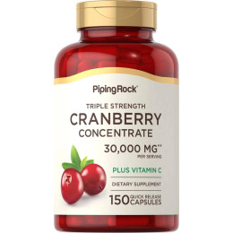 Ultra Triple Strength Cranberry Plus C 30000 mg 150 Capsules Piping Rock