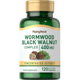 Комплекс из полыни и черного ореха Piping Rock Wormwood Black Walnut Complex, 400 mg, 120 Quick Release Piping Rock