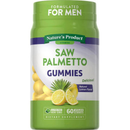 Экстракт пальметто Nature's Truth Saw Palmetto (Natural Lemon), 60 Vegan Gummies Nature's Truth