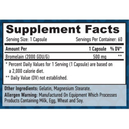 Bromelain 500mg 60 Caps