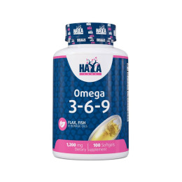 Омега 3-6-9 Haya Labs Omega 3-6-9 Flax, Fish & Borage Oils 1200 mg 100softgels